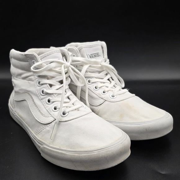 VANS Milton Hi Women's Lace-Up Shoes White Sz. 8 - Picture 1 of 8